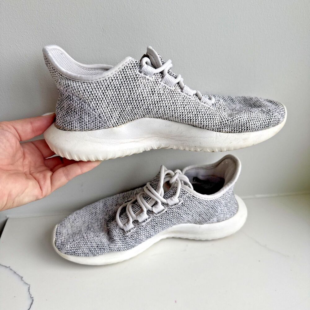 Adidas Cloudfoam Pure Women’s Size 7 Gray Knit Running Walking Sneakers Shoes - Picture 12 of 12